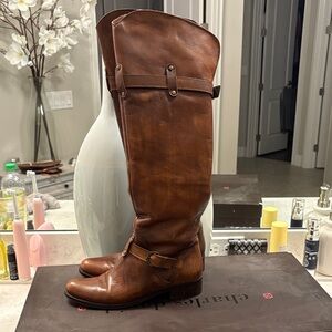 Charles David Brown Over the Knee Boots Leather Boots
